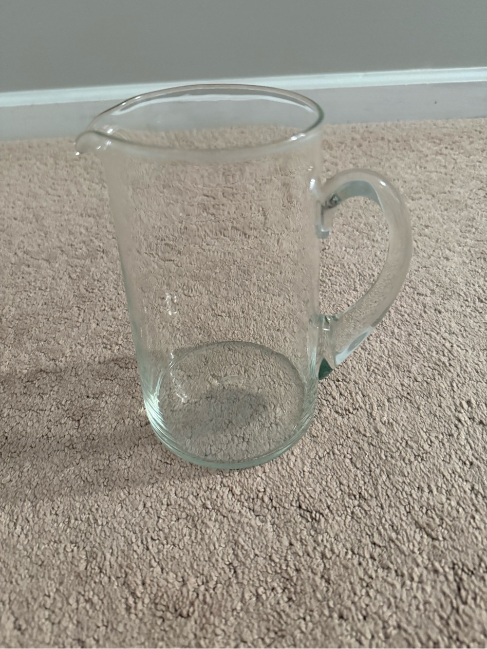 Clear Glass Pitcher with Handle - Picture 3 of 7